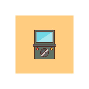 video simgesi, renkli illüstrasyon 