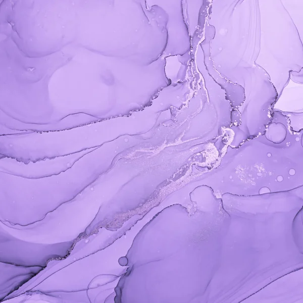 Purple Liquid Paint Waves. Luxury Grey Acrylic