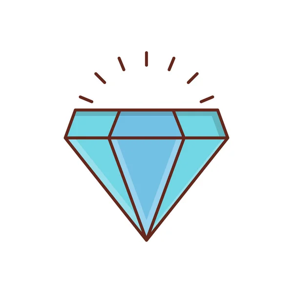 Icono Diamante Ilustración Colorida — Foto de Stock