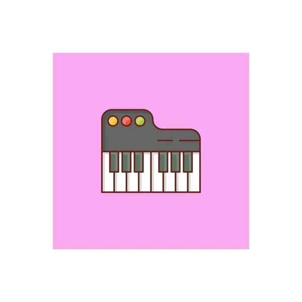 Piano Ikon Linje Illustration — Stockfoto