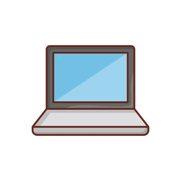 Laptop Ícone Linha Ilustração — Fotografia de Stock