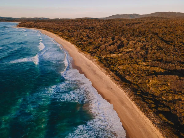 Plajın Hava Fotoğrafı Tabourie Gölü Sahili Avustralya — Stok fotoğraf