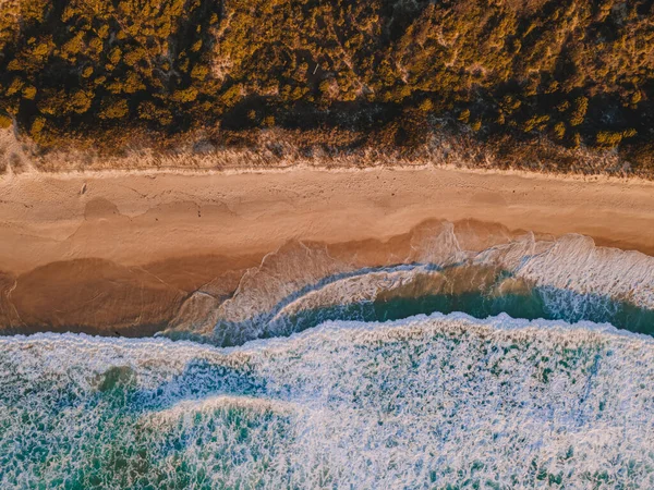 Aerial Photo Beach Lake Tabourie Beach Australia — Stok fotoğraf