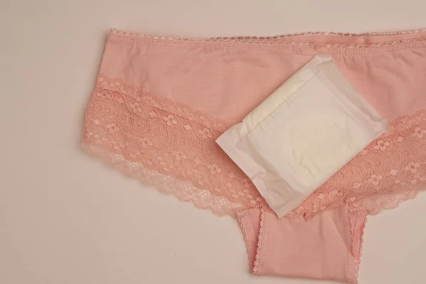 Tampons Tampons Sous Vêtements Protection Hygiène Féminine Fond Clair — Photo
