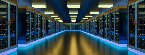 Data Center Della Sala Server Backup Estrazione Mineraria Hosting Mainframe — Foto Stock