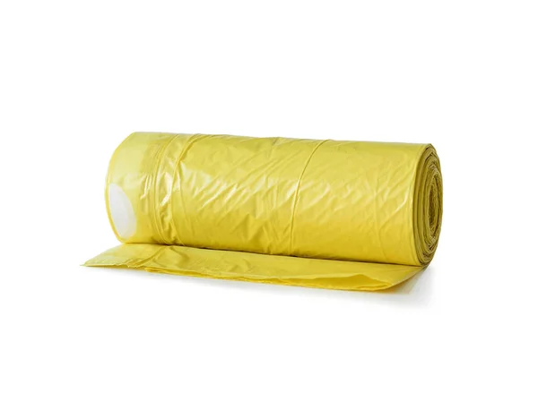 Rolo Sacos Lixo Amarelo — Fotografia de Stock