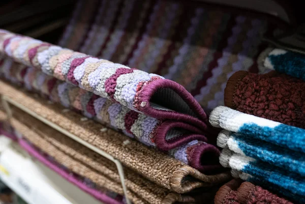 Pile Small Welcome Carpets Doormats —  Fotos de Stock