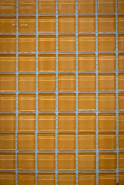 Gelbes Keramikmosaik Der Wand Als Hintergrund — Stockfoto