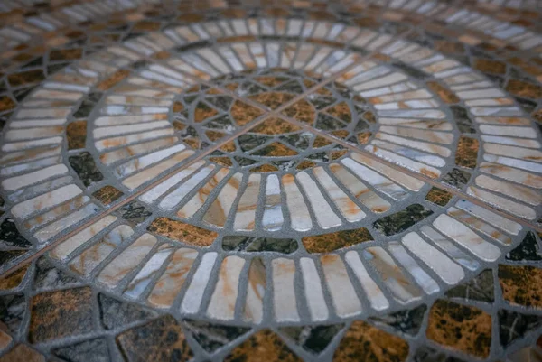 Mozaik Panellerle Dekore Edilmiş Zemin Duvarı — Stok fotoğraf