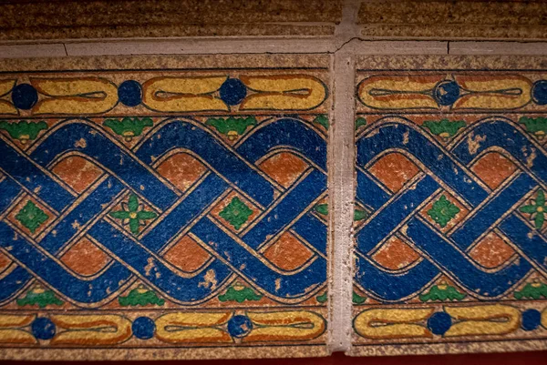 Texture Antique Ceramic Tiles Wall Background — Zdjęcie stockowe