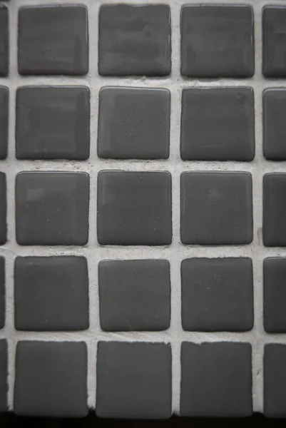 Серый Керамическая Мозаика Стене Качестве Фона — стоковое фото