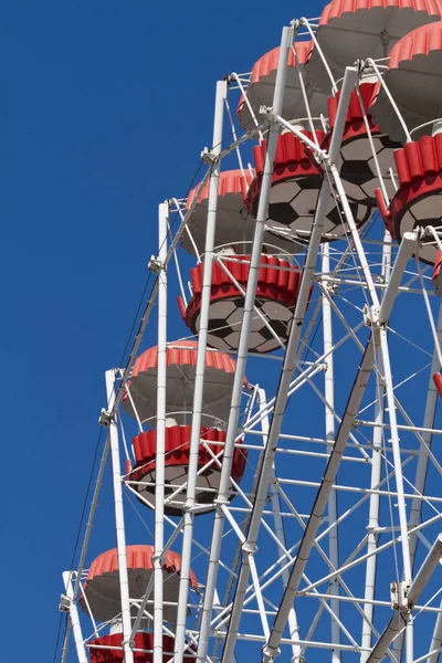 Pariserhjul Blå Himmel Bakgrund Närbild — Stockfoto