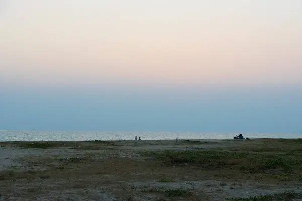 Ηλιοβασίλεμα Στην Παραλία — Φωτογραφία Αρχείου