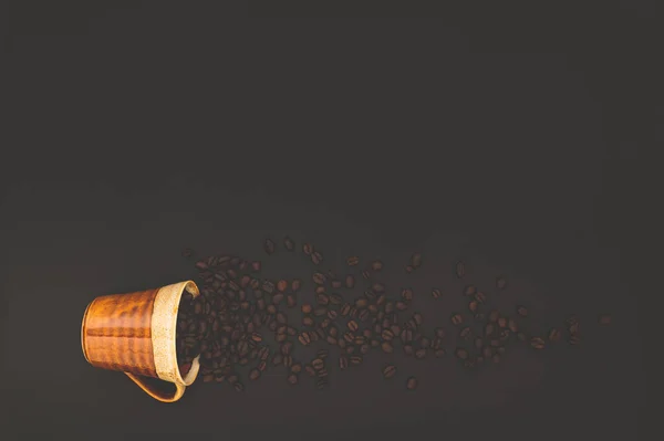 Uwielbiam Pić Kawę Kubek Kawy Ziarna Kawy — Zdjęcie stockowe