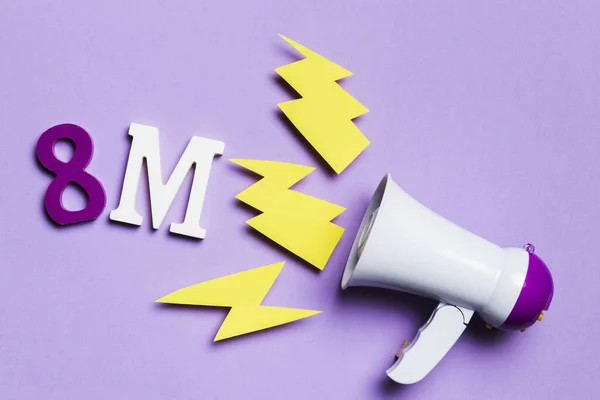 8Th March Thunders Megaphone — Stock Photo, Image