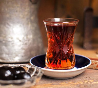 Arka plan için yakın plan lezzetli çay.