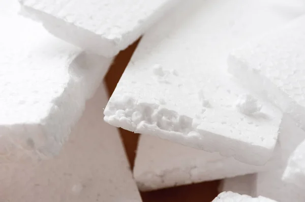 White Polystyrene Foam Material Packaging Craft Applications — 스톡 사진