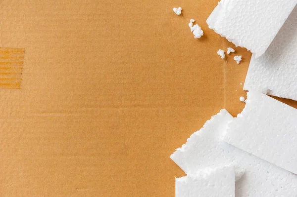 Wit Polystyreen Schuim Materiaal Voor Verpakking Ambachtelijke Toepassingen — Stockfoto