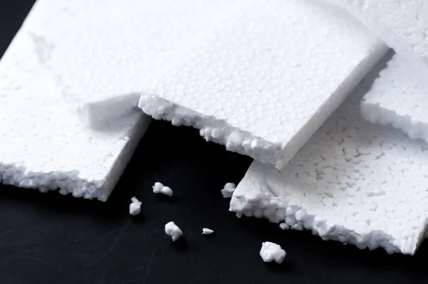 白色聚苯乙烯泡沫 包装材料或工艺应用材料 — 图库照片