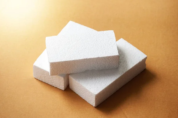 White Polystyrene Foam Material Packaging Craft Applications — Foto Stock