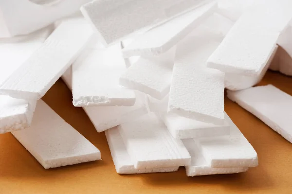 Espuma Poliestireno Branco Material Para Embalagem Aplicações Artesanais — Fotografia de Stock