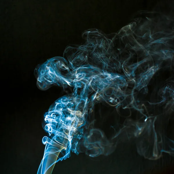 Chmura Dymu Czarnym Tłem Tekstura Mgły — Zdjęcie stockowe