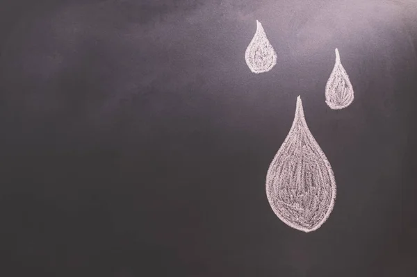 Water Drop Symbols Written Chalk — Stock Photo, Image