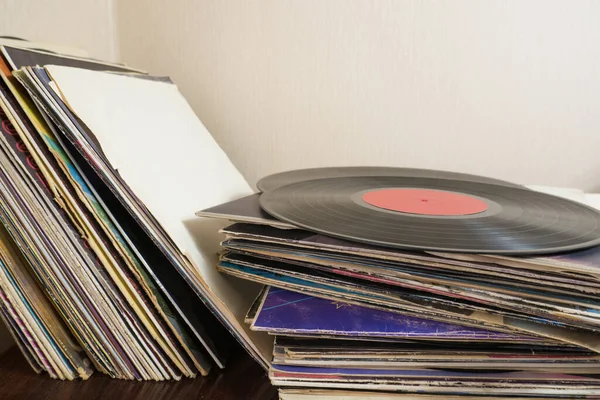 Ein Paar Alte Schallplatten Retro Musikaufnahme — Stockfoto