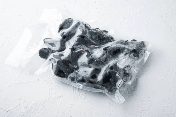 Frozen Mussels Vacuum Packed White Background — Stock Photo, Image