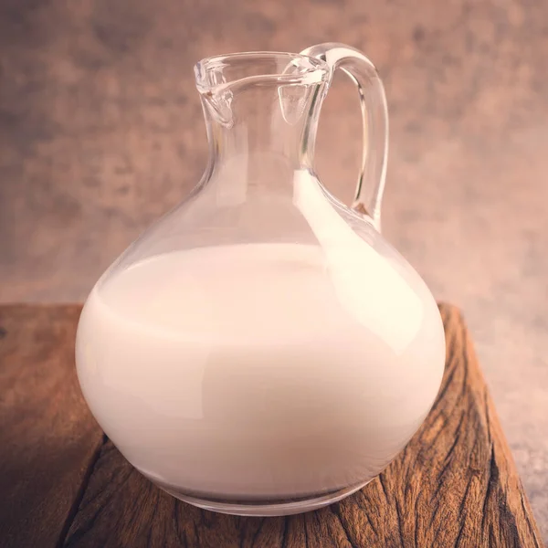 Čerstvé Rýžové Mléko Skleněné Nádobě — Stock fotografie