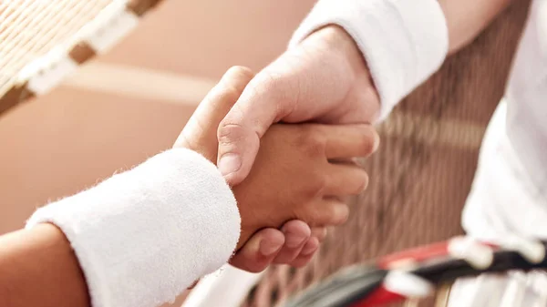 握手をする大人のビジネスパートナー — ストック写真
