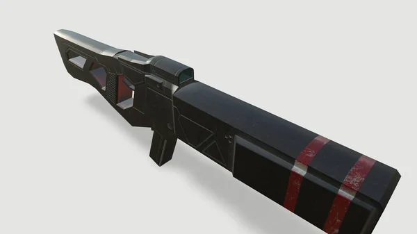 Научно Фантастический Лучевой Пистолет Крупным Планом — стоковое фото