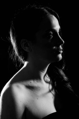 Çekici bir kız. Makyaj.