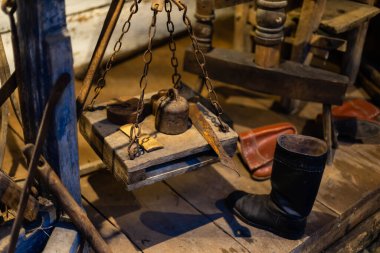 Bazı eski mutfak eşyaları bir eski ve kırsal mutfak