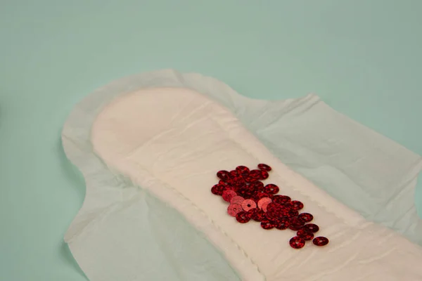 Strip Blood Feminine Hygiene Menstruation Protection Top View — Stock Photo, Image