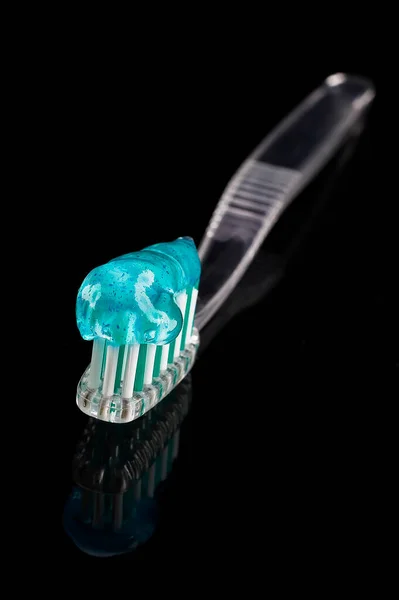 Toothbrush Paste Close View — Stock Photo, Image
