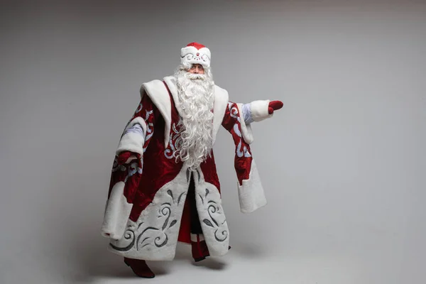 Delighted Santa Claus White Beard — Stock Photo, Image