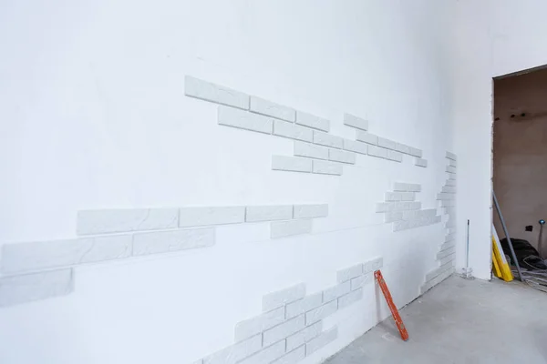 Beyaz Tuğla Duvar Arka Plan Kadar Mükemmel — Stok fotoğraf