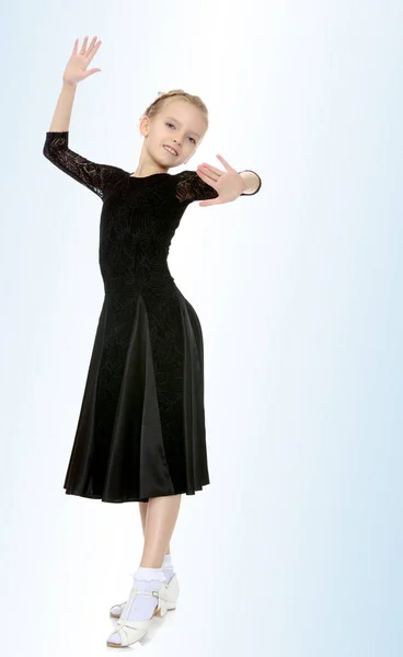 Graceful Little Dancer Studio Background — Stock Photo, Image