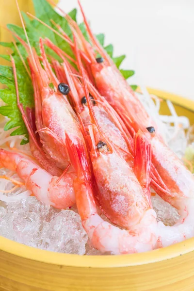 Krewetki Surowe Świeże Sashimi — Zdjęcie stockowe