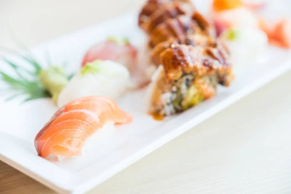 Sushi Leckeres Japanisches Meeresfrüchtekonzept — Stockfoto