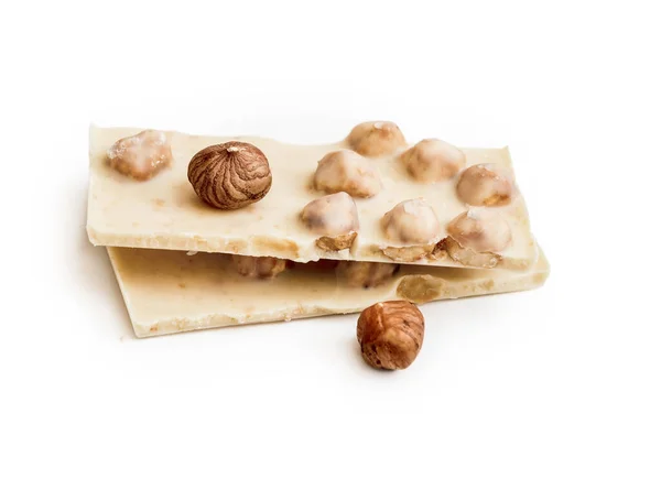 Weiße Schokolade Mit Nüssen — Stockfoto