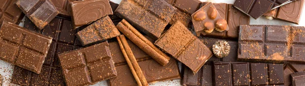 Çeşitli Çikolatalar Yakın Çekim Görüntüler — Stok fotoğraf