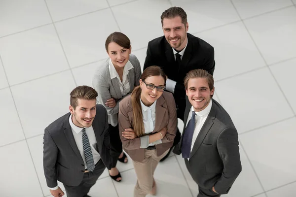 Top View Smiling Business Team — Stock Photo, Image
