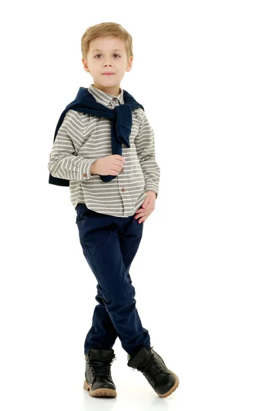 Handsome Little Boy Full Growth — Stock Photo, Image