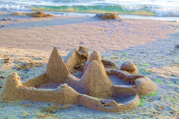 Sand Castle Tropical Sea Beach — Stock Photo, Image
