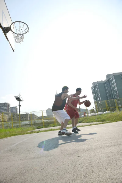 Streetball Game Early Morning — Stock Photo, Image