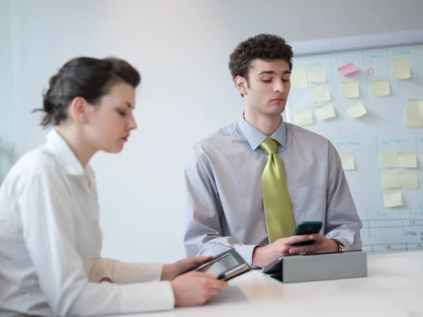 Group Young Business People Meeting Modern Startup Office — Stock Photo, Image