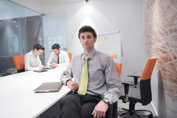 Portrait Young Business Man Modern Office — Stock Photo, Image