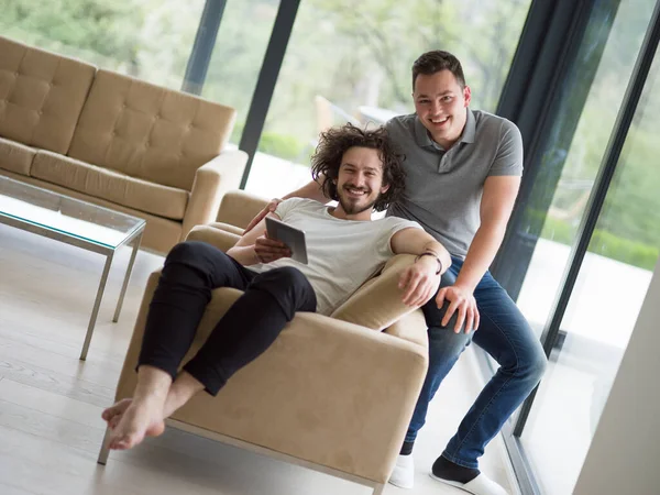 Gay Couple Love Home Concept — Stock Photo, Image